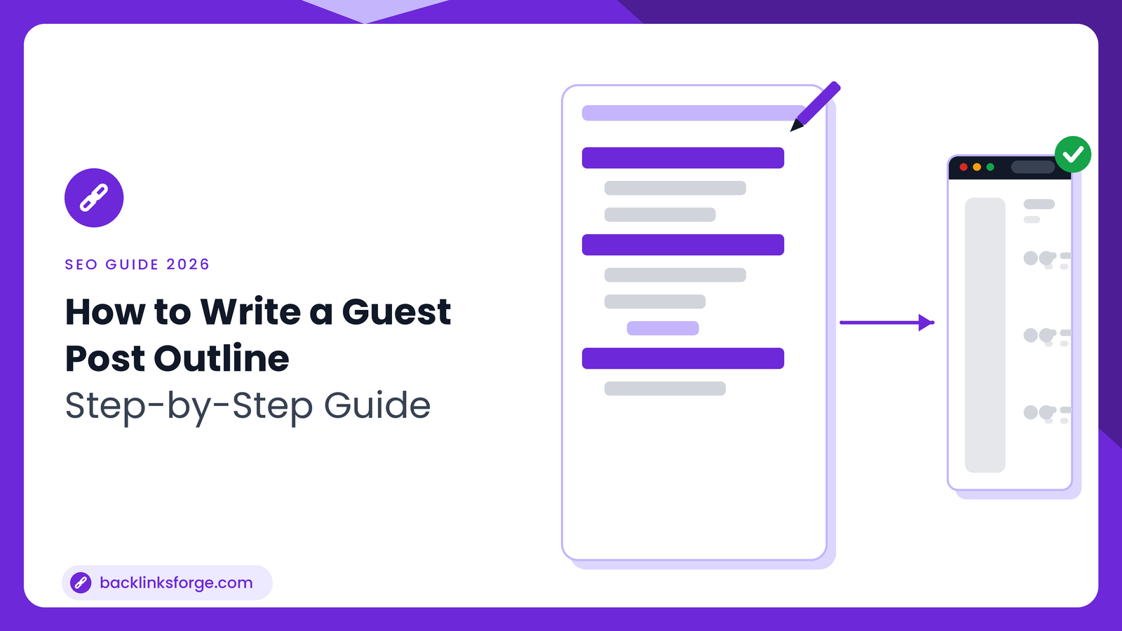 How to write a guest post outline shown as raw notes turning into a finished, approved article